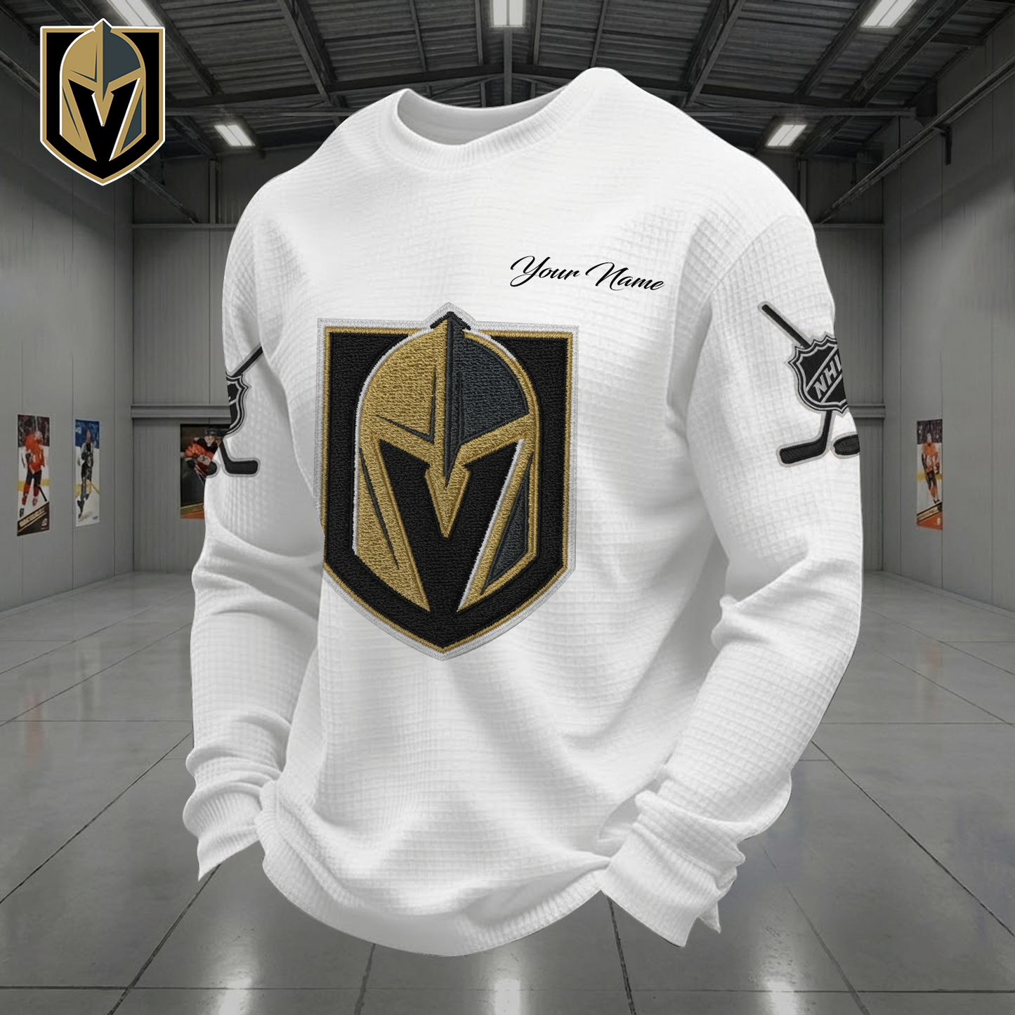 VEG X NHL Men Football Waffle Long Sleeve T-Shirt V1 NAK NHT