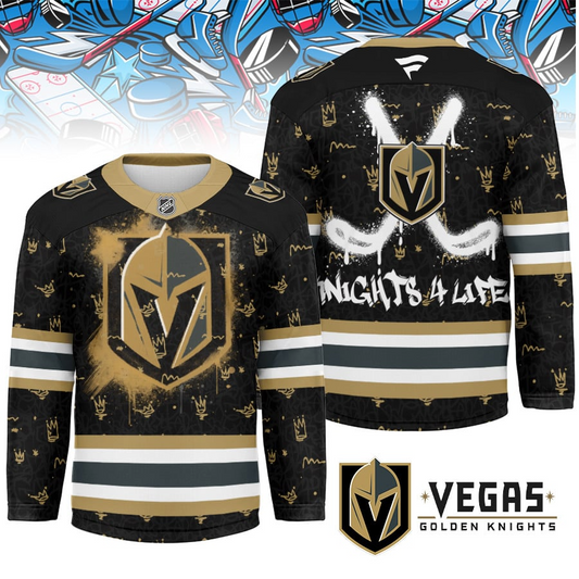 VGK Premium NHL Graffiti My Team 4 Life Hockey Jersey DDT NTL
