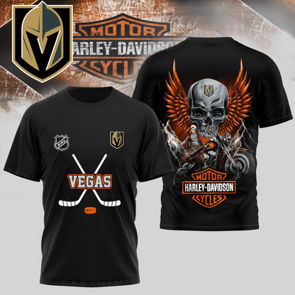 VGK Premium NHL Motorcycle 3D Shirt DDT CTND