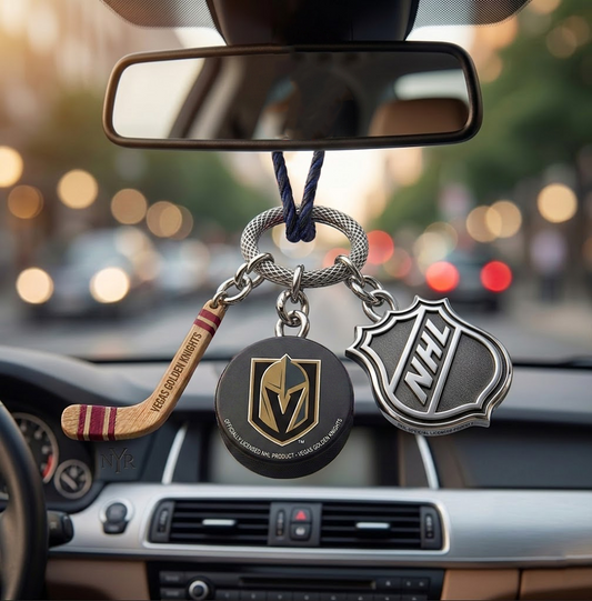 VGK x NHL Custom Hockey Puck Car Charm NAK TTT