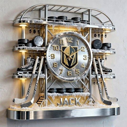VGK X Personalized ice hockey arena tower themed clock NAK NHT