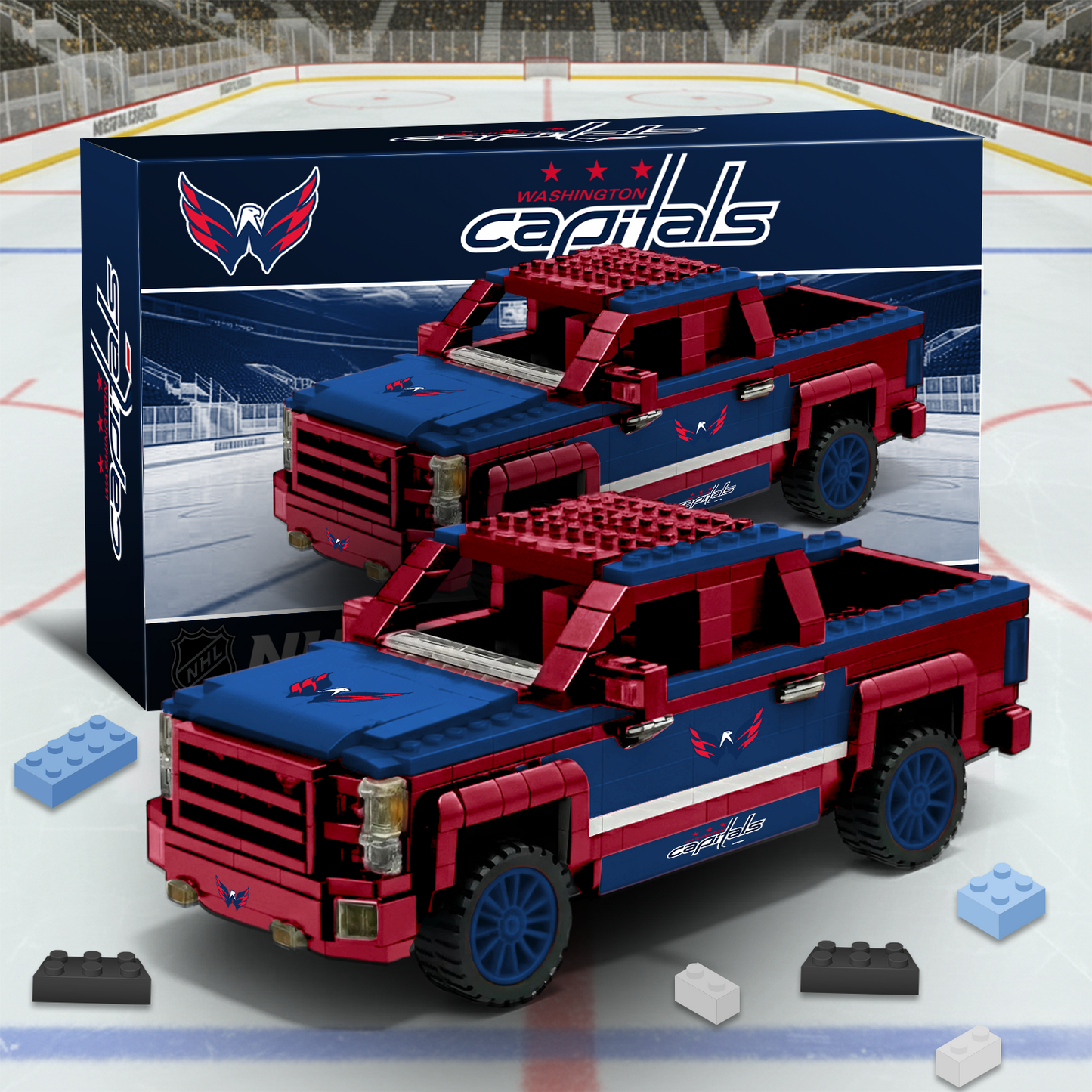 WAS NHL 3D Racing Truck Model Building Block Set V2 NAK PTTD