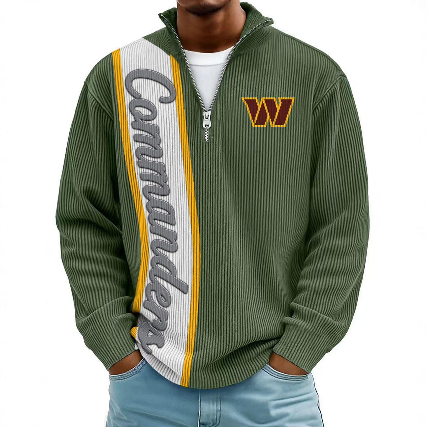 WAS x NFL Mokaloha Men's Waffle Henley Shirts DATND TANTD