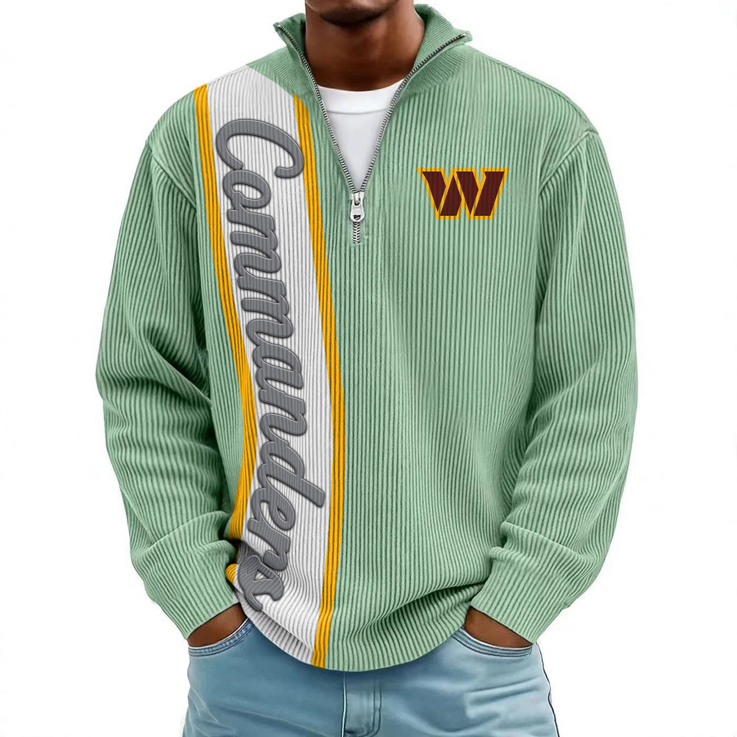 WAS x NFL Mokaloha Men's Waffle Henley Shirts DATND TANTD