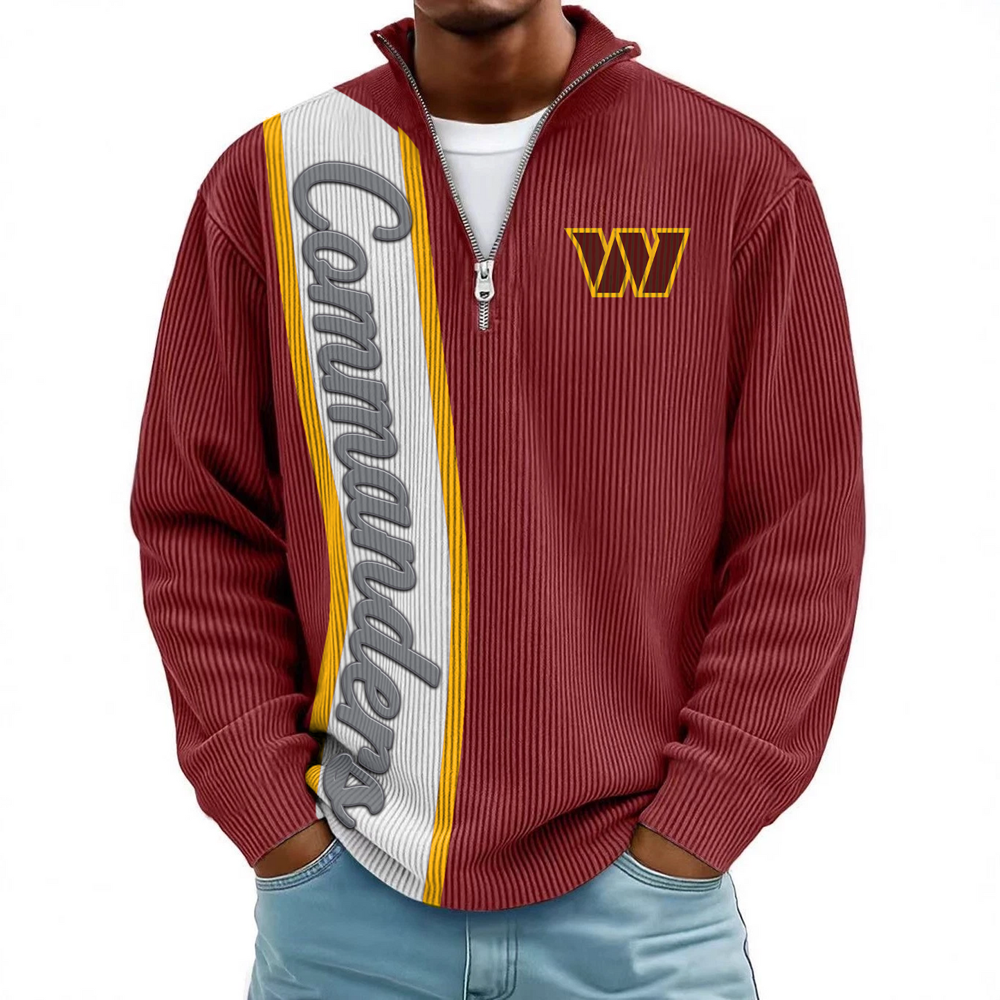 WAS x NFL Mokaloha Men's Waffle Henley Shirts DATND TANTD