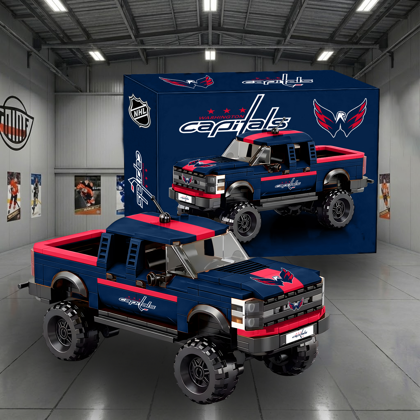 WAS X NHL Raptor pickup truck building block set NAK NHT