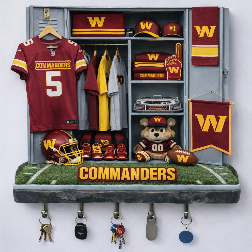 WC x NFL Changing Room Personalized 3D Visual Effect Acrylic Key Holder DDT NTL