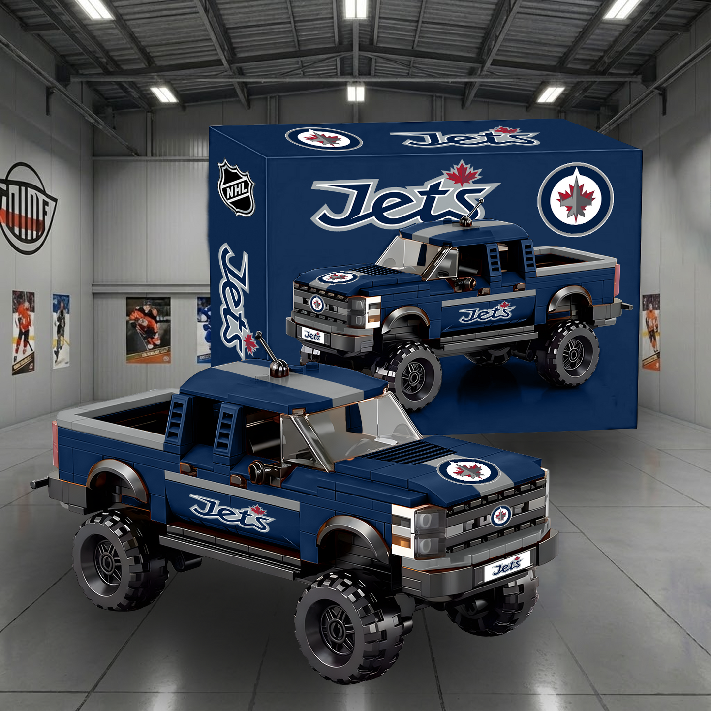 WIN X NHL Raptor pickup truck building block set NAK NHT