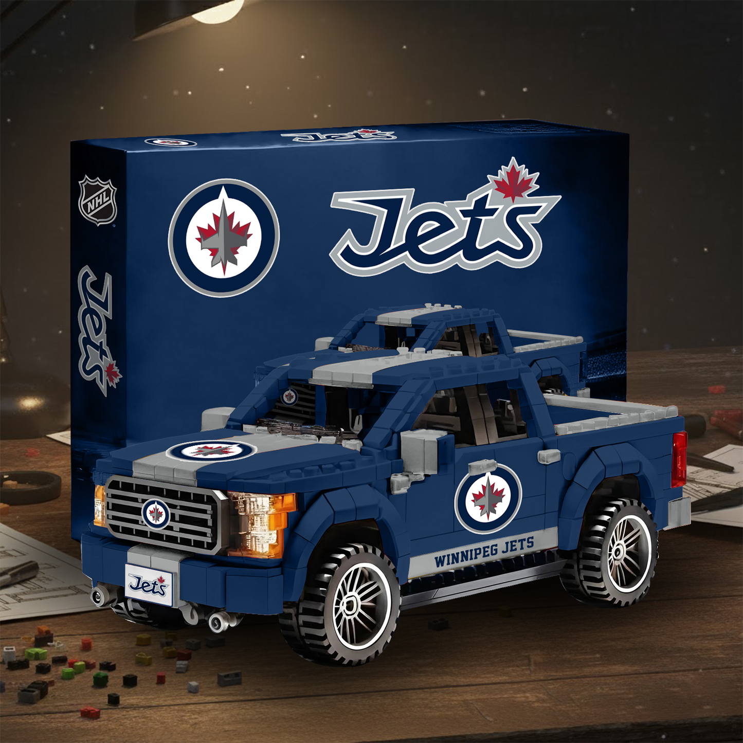 WJ NHL 3D Racing Truck Model Building Block Set V2 NAK NHT
