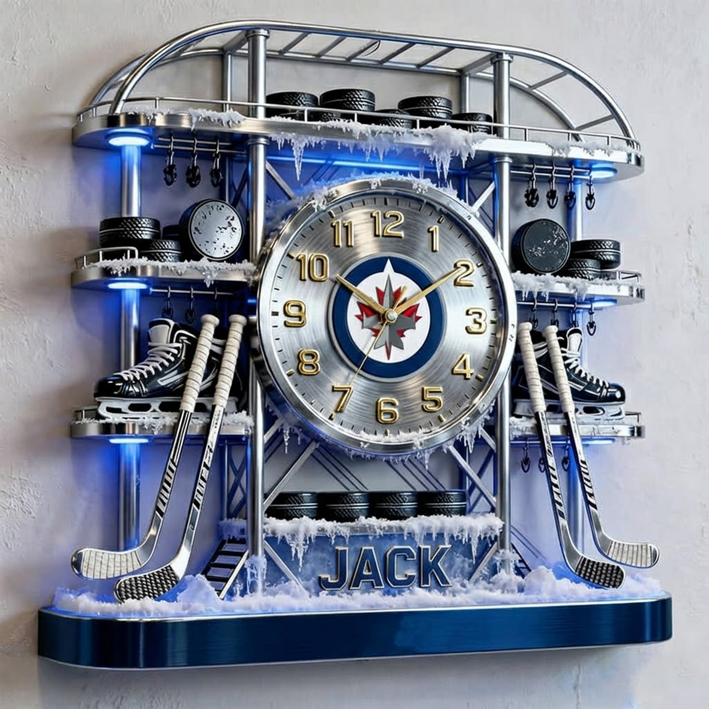 WPG X Personalized ice hockey arena tower themed clock NAK NHT