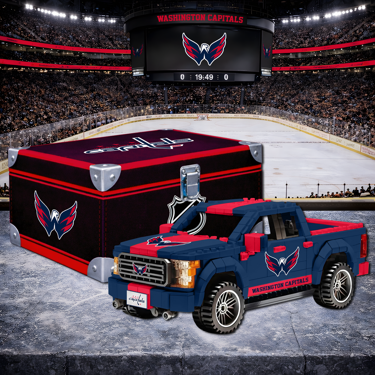 WSH X NHL LEGO Toy Truck Set with Collectible Case NAK NHT