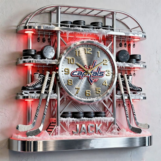 WSH X Personalized ice hockey arena tower themed clock NAK NHT
